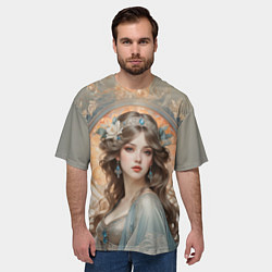 Футболка оверсайз мужская Божественная красавица, цвет: 3D-принт — фото 2
