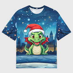 Футболка оверсайз мужская Малыш новогодний дракончик 2024, цвет: 3D-принт