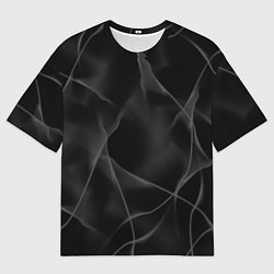 Мужская футболка оверсайз Серый дым и ночь