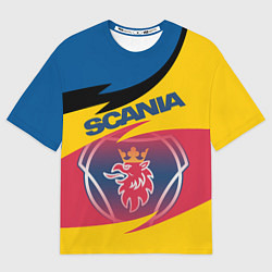 Мужская футболка оверсайз Scania logo