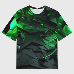 Мужская футболка оверсайз Мир абстрактной зелени