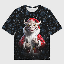 Футболка оверсайз мужская Santa dragon, цвет: 3D-принт