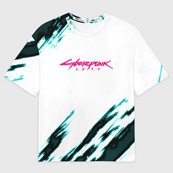Мужская футболка оверсайз Cyberpunk2077 stripes