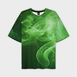 Футболка оверсайз мужская Зеленый дым, цвет: 3D-принт