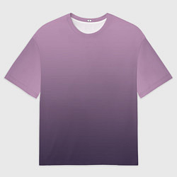 Мужская футболка оверсайз Градиент приглушенный фиолетовый