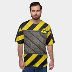 Футболка оверсайз мужская Сталь и биологическая опасность, цвет: 3D-принт — фото 2