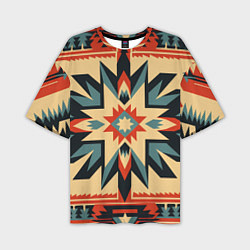 Мужская футболка оверсайз Орнамент в стиле американских индейцев