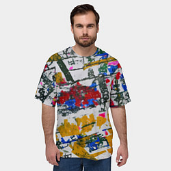 Футболка оверсайз мужская Абстракция дорога, цвет: 3D-принт — фото 2