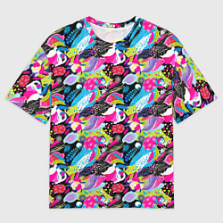 Футболка оверсайз мужская Цветочный листопад, цвет: 3D-принт