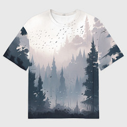 Футболка оверсайз мужская Anime forest, цвет: 3D-принт