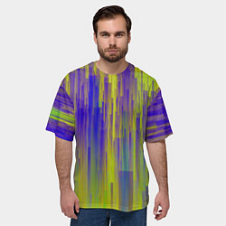 Футболка оверсайз мужская Глитч геометрия, цвет: 3D-принт — фото 2