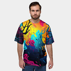 Футболка оверсайз мужская Неопределенный камуфляж, цвет: 3D-принт — фото 2