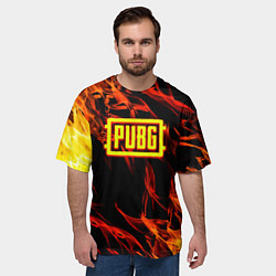 Футболка оверсайз мужская Battlegrounds flame, цвет: 3D-принт — фото 2