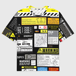 Мужская футболка оверсайз Инженерные знаки