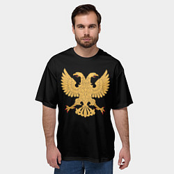 Футболка оверсайз мужская Двуглавый орёл символика России, цвет: 3D-принт — фото 2