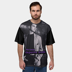 Футболка оверсайз мужская Depeche Mode Dave Gahan noir2, цвет: 3D-принт — фото 2