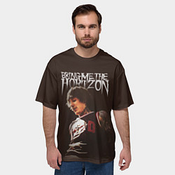 Футболка оверсайз мужская Oli Sykes - Bring Me the Horizon, цвет: 3D-принт — фото 2
