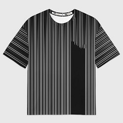 Мужская футболка оверсайз Visual zebra stripes