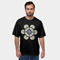 Футболка оверсайз мужская Готический витраж из Блуа, цвет: 3D-принт — фото 2