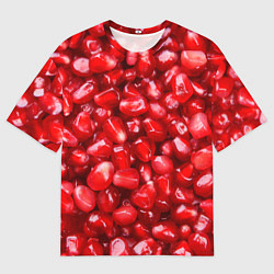 Мужская футболка оверсайз Спелые зёрна граната