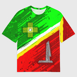 Футболка оверсайз мужская Флаг Зеленограадского АО, цвет: 3D-принт