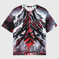 Мужская футболка оверсайз Разлом в стене