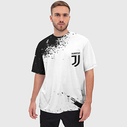 Футболка оверсайз мужская Juventus sport color black, цвет: 3D-принт — фото 2