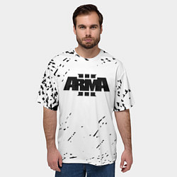 Футболка оверсайз мужская Arma 3 брызги красок экшен, цвет: 3D-принт — фото 2