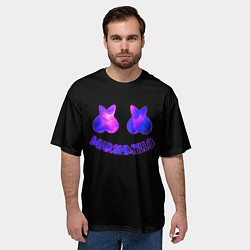 Футболка оверсайз мужская Маршмелло клубная музыка, цвет: 3D-принт — фото 2