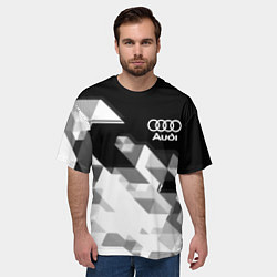 Футболка оверсайз мужская AUDI geometry sport, цвет: 3D-принт — фото 2
