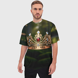 Футболка оверсайз мужская Королевская корона узорная, цвет: 3D-принт — фото 2