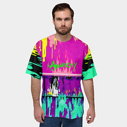 Футболка оверсайз мужская Counter Strike neon revolution, цвет: 3D-принт — фото 2