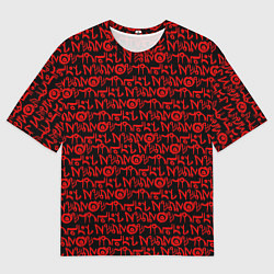 Мужская футболка оверсайз Dead Space символы обелиска