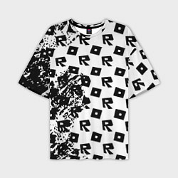 Мужская футболка оверсайз Roblox pattern game black