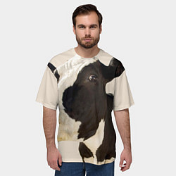 Футболка оверсайз мужская Настоящая корова, цвет: 3D-принт — фото 2