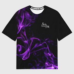 Футболка оверсайз мужская Малый логотип - поднятие уровня в одиночку, цвет: 3D-принт