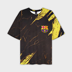 Футболка оверсайз мужская Barcelona краски текстура, цвет: 3D-принт