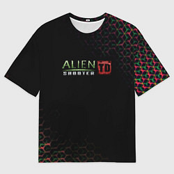 Футболка оверсайз мужская Alien Shooter космос тема, цвет: 3D-принт