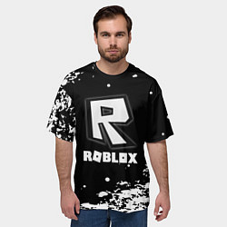 Футболка оверсайз мужская Roblox белая краска, цвет: 3D-принт — фото 2