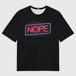 Мужская футболка оверсайз Nope - neon