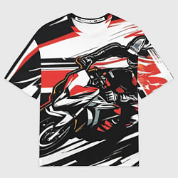 Мужская футболка оверсайз Мото-кросс