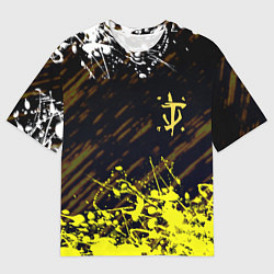 Мужская футболка оверсайз Doom краски