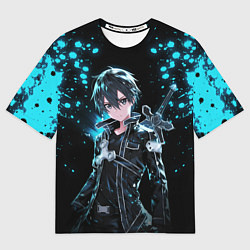 Футболка оверсайз мужская Kirito - Мастера меча онлайн, цвет: 3D-принт