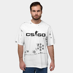 Футболка оверсайз мужская Cs go зимний стиль лого, цвет: 3D-принт — фото 2