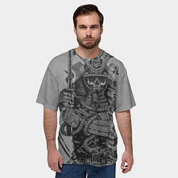 Футболка оверсайз мужская Demonic samurai, цвет: 3D-принт — фото 2