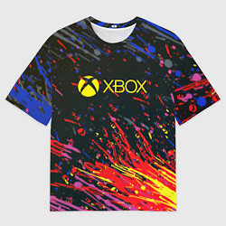 Футболка оверсайз мужская Xbox краски текстура, цвет: 3D-принт