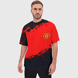 Футболка оверсайз мужская Manchester United colors sport, цвет: 3D-принт — фото 2