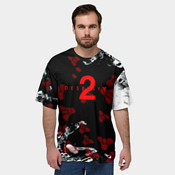 Футболка оверсайз мужская Destiny pattern game, цвет: 3D-принт — фото 2