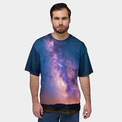 Футболка оверсайз мужская Млечный путь ночью, цвет: 3D-принт — фото 2