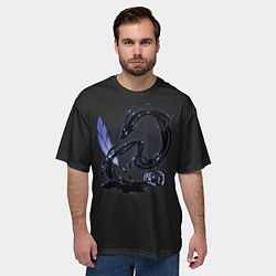 Футболка оверсайз мужская Китайский дракон из чернил, цвет: 3D-принт — фото 2